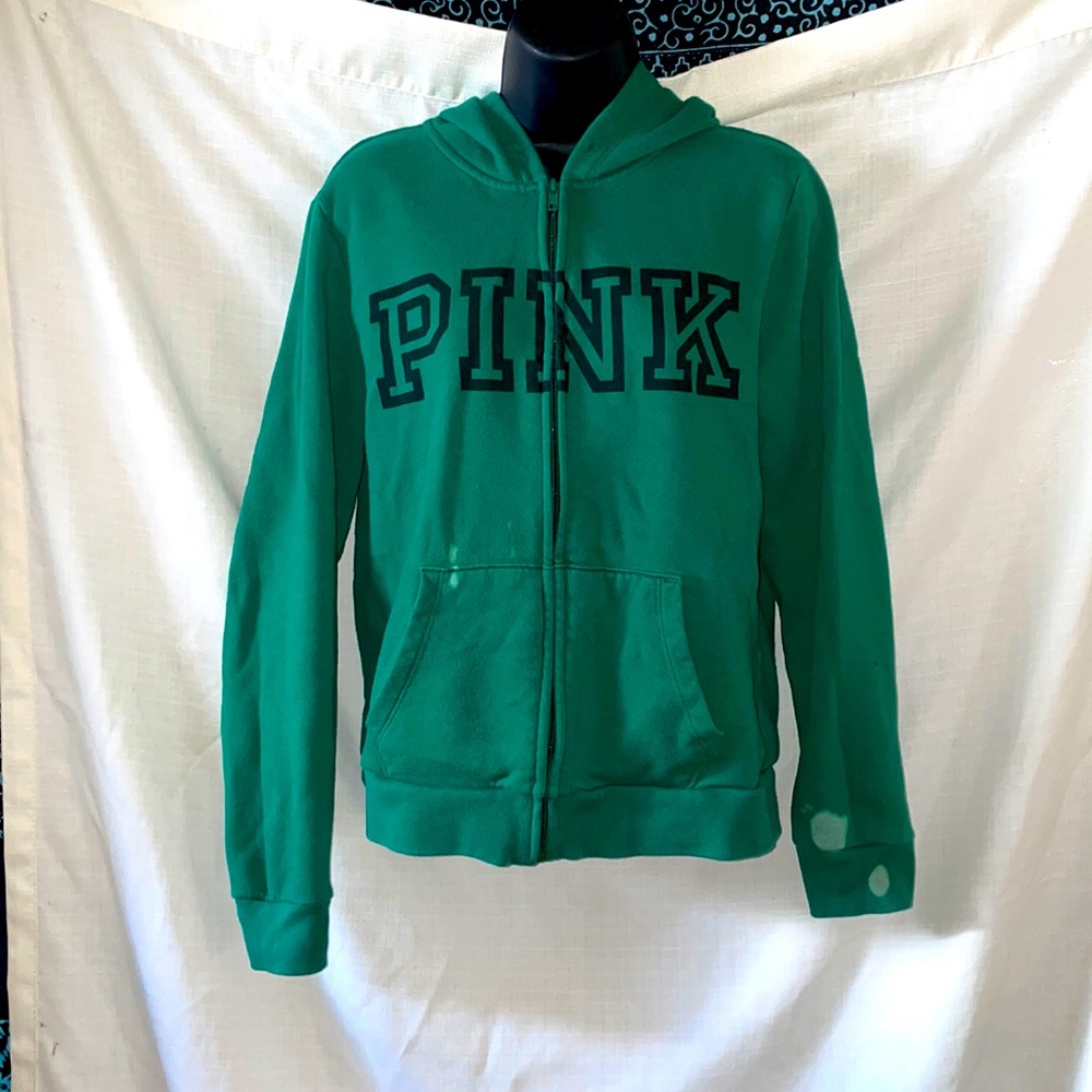 Victoria’s Secret pink green woman’s hoodie size medium